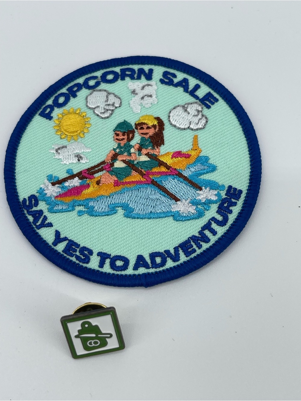 Scouting America Popcorn Sale Patch and Chef’s Knife Adventure Pin